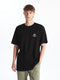 Crew Neck Short Sleeve Printed Combed Cotton Men's T-shirt